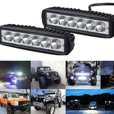 18W 6 Led Car Led Work Light Drl Spotlight High Bright Waterproof Auto Offroad Suv Truck Headlights Driving Lamp 12V