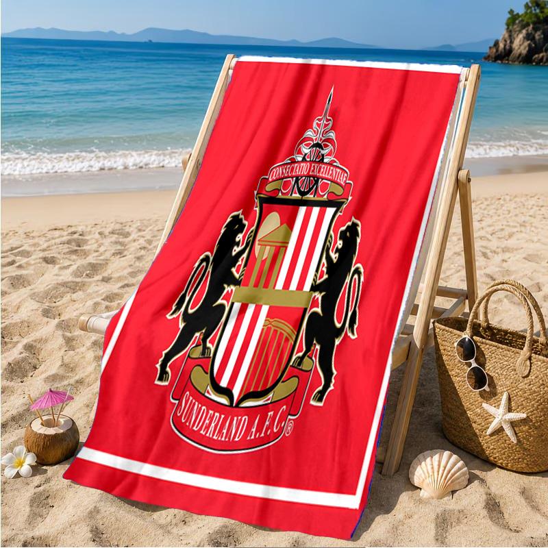 Sunderland Crest Beach Towel Microfiber Beach Towel, Lightweight and Quick-Dry, for Summer Travel, Swimming Pool Fan Birthday Gift