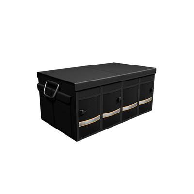 Gorocking Car Trunk Storage Foldable with Dividers Box, (Black, Medium)