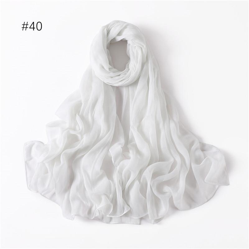58 Colors Women Candy Color Voile Scarf Plain Solid Pashmina Female Warm Cotton Viscose Scarves Blanket Shawls And Wraps Bufanda