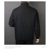Men's Executive Stand-Up Collar High-End Coat - Autumn/Winter, Casual Loose Fit, Plus Velvet, Middle-Aged Style