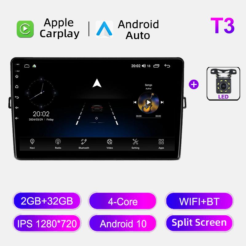 Car Radio For Toyota Auris 1 E150 Blade 2006-2012 FM Multimedia Video Player 4G WIFI Navigation GPS Carplay DSP BT No 2din DVD