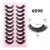 10 Pairs 3D Synthetic Mink Eyelashes Volume Dramatic Long False Eyelashes Bulk Pack