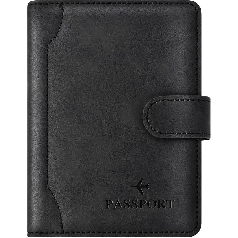 

Travel Passport Holder - Durable RFID Wallet Case with Magnetic Closure, Ideal for Men, Women & Families, Vacation Essentials