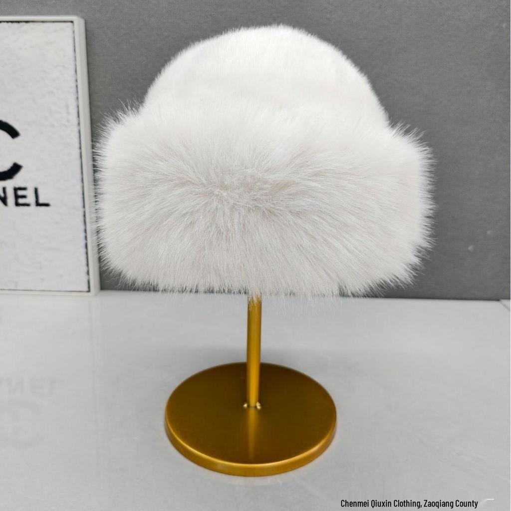Mongolian Plush Fur Hat, 2025 Edition: Thick Winter Ear Protection, Ethnic Style, Versatile for Large Head Sizes, Fisherman Design