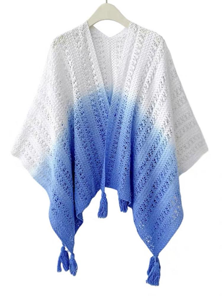 Spring Summer Thin Scarf Women Layers Poncho Sweet Color Spliced Hollow Wrap Shawl Casual Scarve Capa Para Mujer Pashmina Cloak