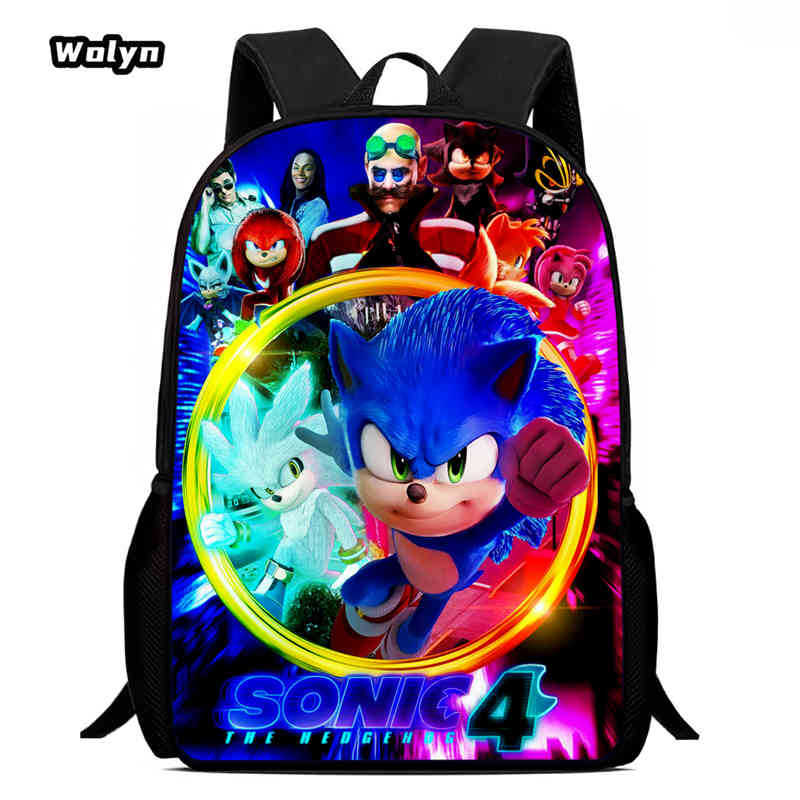 Sonic Schoolbag Large Capacity Multi-Function Spine Protection To Reduce The Burden Of Student Party Essential Comfortable Schoolbag