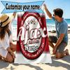Custom Name Personalized Ajax Print Beach Towel, for Trip Camping Beach Party Home Decor, Birthday Gift for Family & Friends