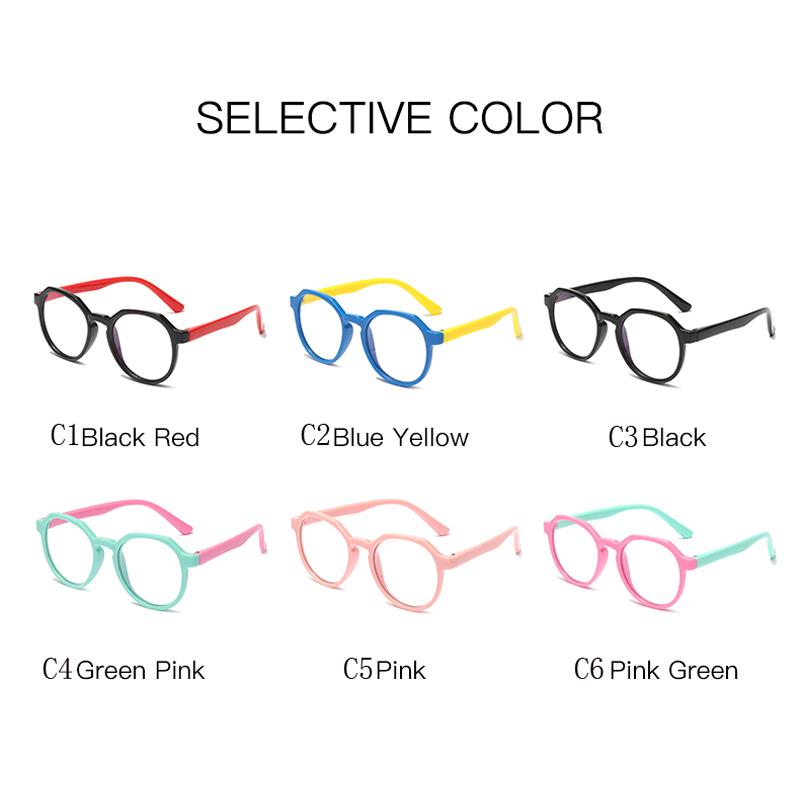 Cute Round Anti Blue Light Glasses for Kids Fashion Luxury Eyewear Blue Light Blocking Computer Eyeglasses Boy Girl