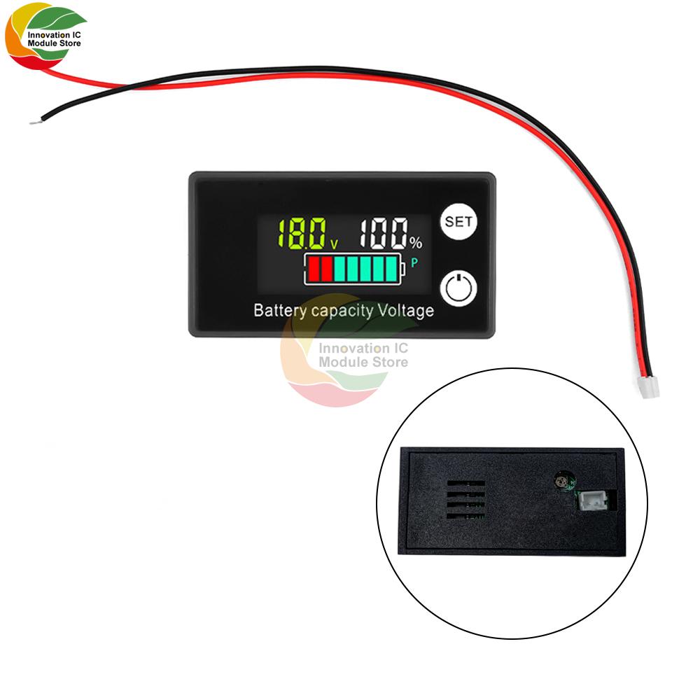 6111A DC8-111V Battery Capacity Indicator LCD Digital Power Meter Lead-acid Lithium LiFe PO1 Voltage Tester for Car Motorcycle