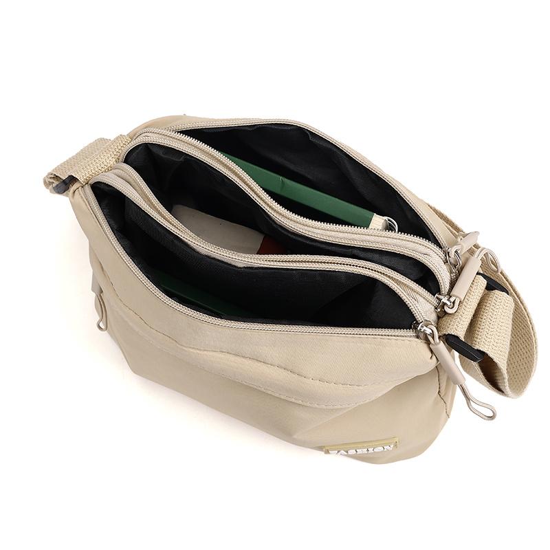 Sac bandoulière en nylon grande capacité pour femmes 3 poches principales compartimenté sac à main d'épaule pour mères shopping