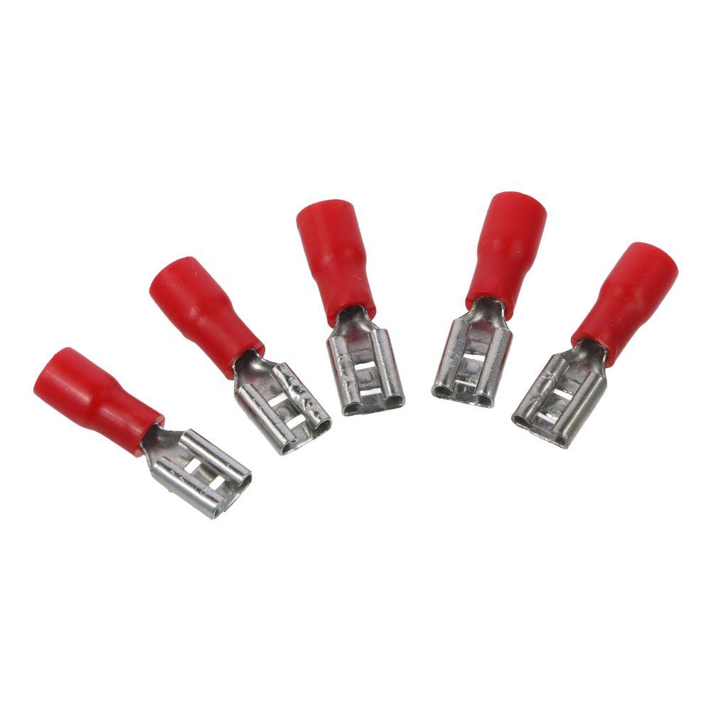 

100PCS AWG 22-16 Insulated Spade Wire Connector 0.5-1.5mm² Red Female Connectors
