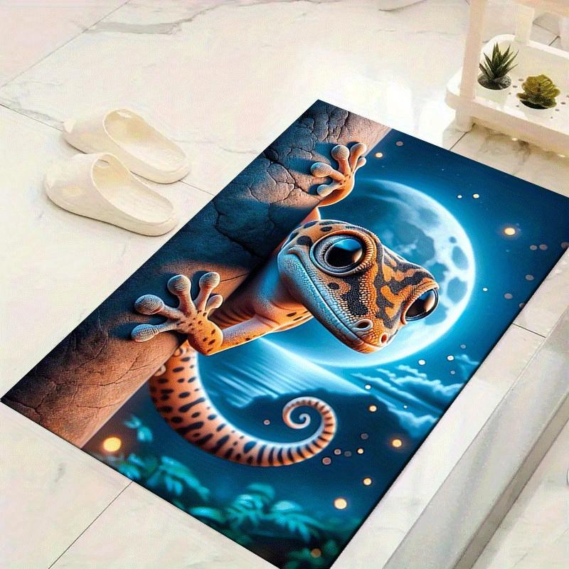 

1pc Cute gecko Design Area Rug - Soft, Anti-Slip, and Durable Gaming Room Decor for Bedroom 60cm by 90cm