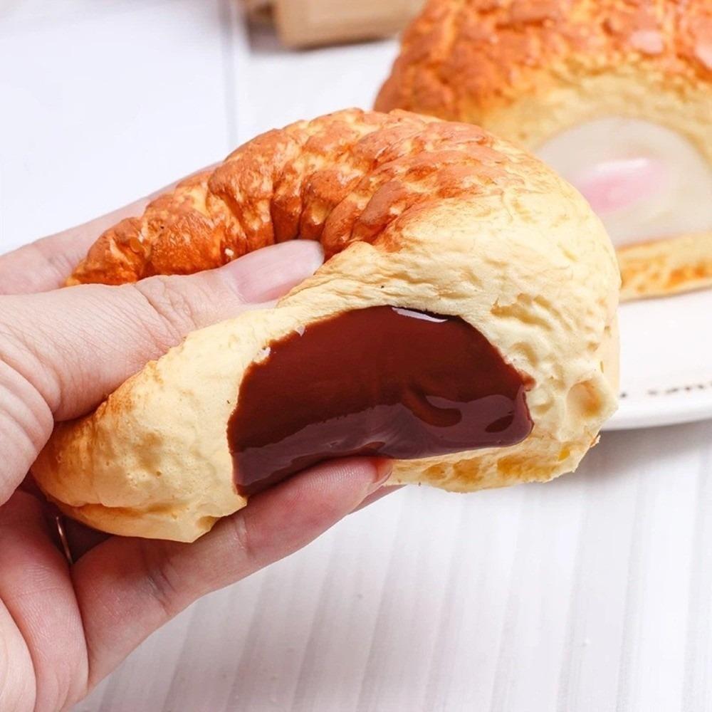 Simulation Bread Slow Rebound Bread Stress Relief Sandwich Puffs Bread Soft Simulation Puffs