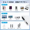 USB to HDMI to HDMI Video Digital AV Mirroring to Large TV Compatible with PD Fast iPhone and Galaxy Type-C Converter, 2-in-1 Type-C Converter,