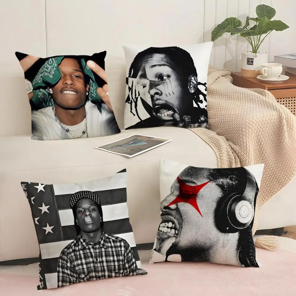 Rapper AASAP Rocky Cushion Cover Silky Short Plush Invisible Zipper Dustproof Sofa Pillow Case for Home Decor