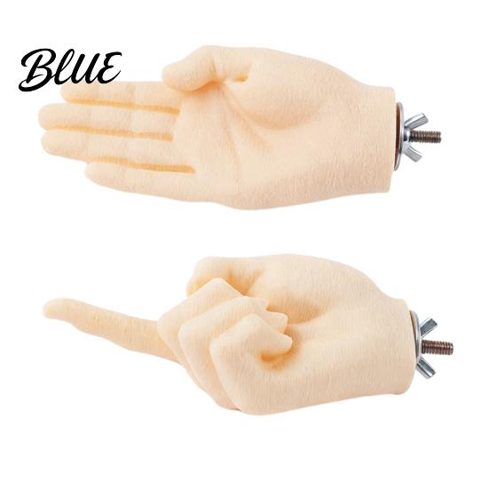 Bird Perch Stand Hand-Shaped Parrot Stand, Non-Slip Cage Mount Easy Install Perches, Desensitization Interactive Training Toy, Accessories Hand Shaped