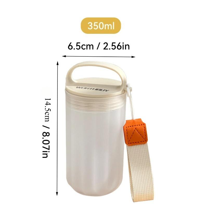 1Pcs Portable Plastic Water Bottle with Handle Leak Proof Heat Resistant Tumbler Travel Sport Drinking Cup for Kids Students