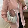 Fashionable 2024 Women's Shoulder Bag Adorable Bow Crescent Design Trendy