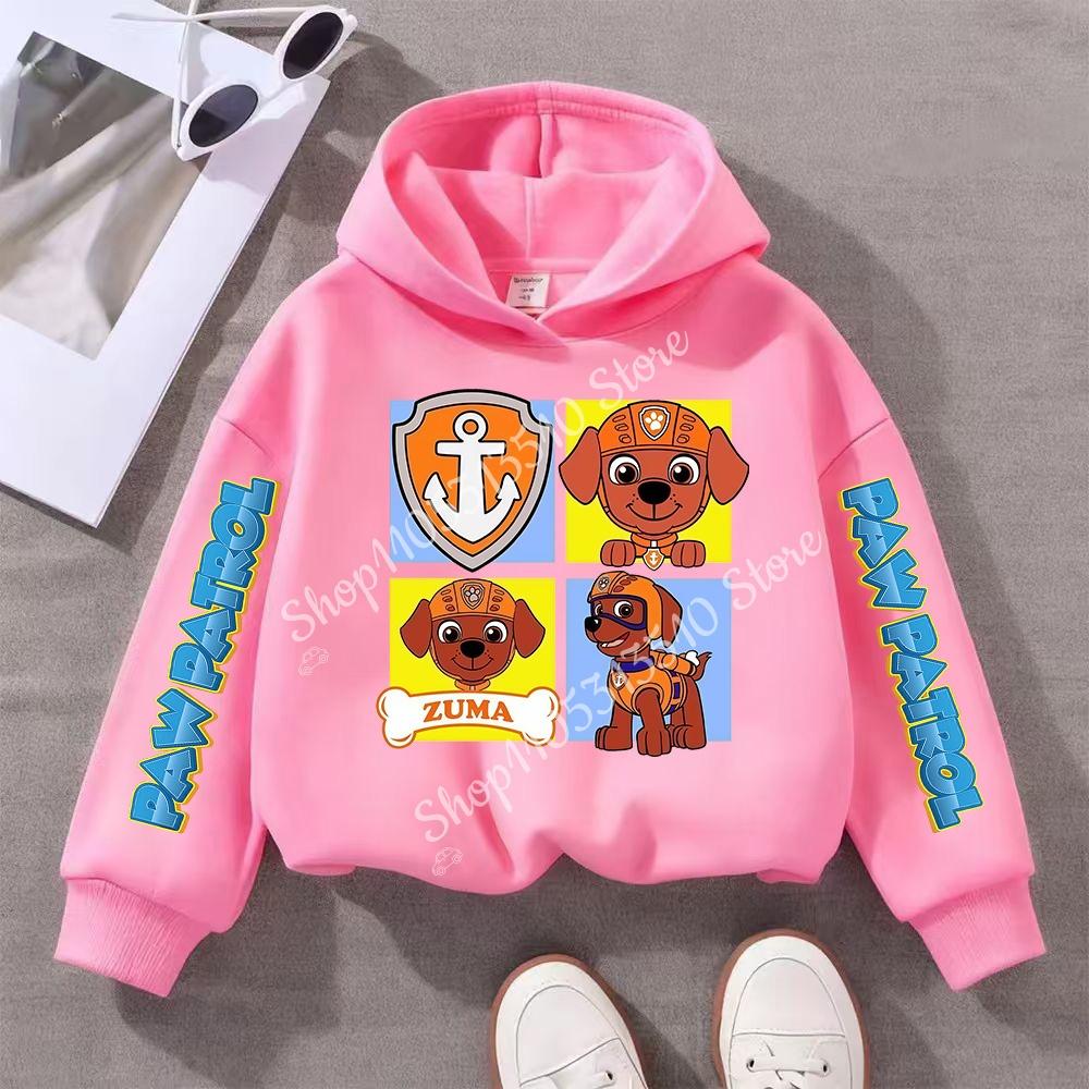 Paw Patrols Sweatshirt Chase Skye Anime Cartoon Print Cotton Fashion Casual Sports Thin Tops Spring Autumn Kids Clothes Gifts