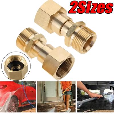 High Pressure Washer Swivel Connector Hose Fitting M22 14mm 15mm Anti-tangle Thread Rotation Water Gun Connector Car Cleaning