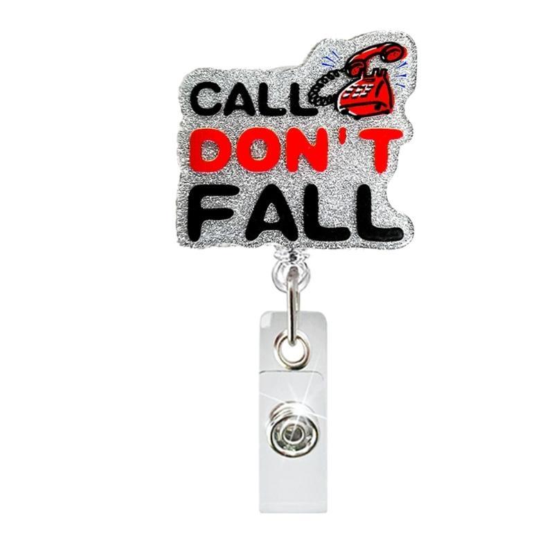 W89C Doctor Nurse Badges Reels with Clip Acrylic Badges Holder