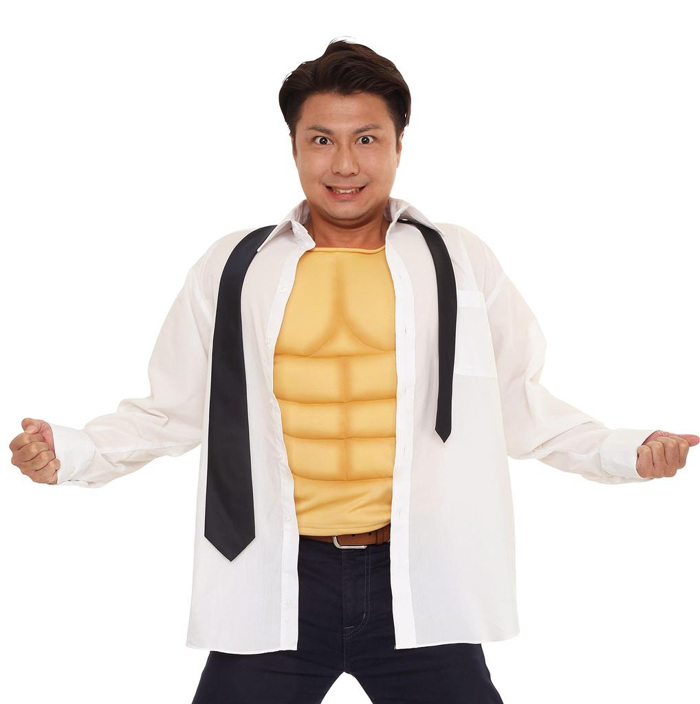 Clearstone Cosplay Halloween Muscular Macho Beige T-shirt Men's