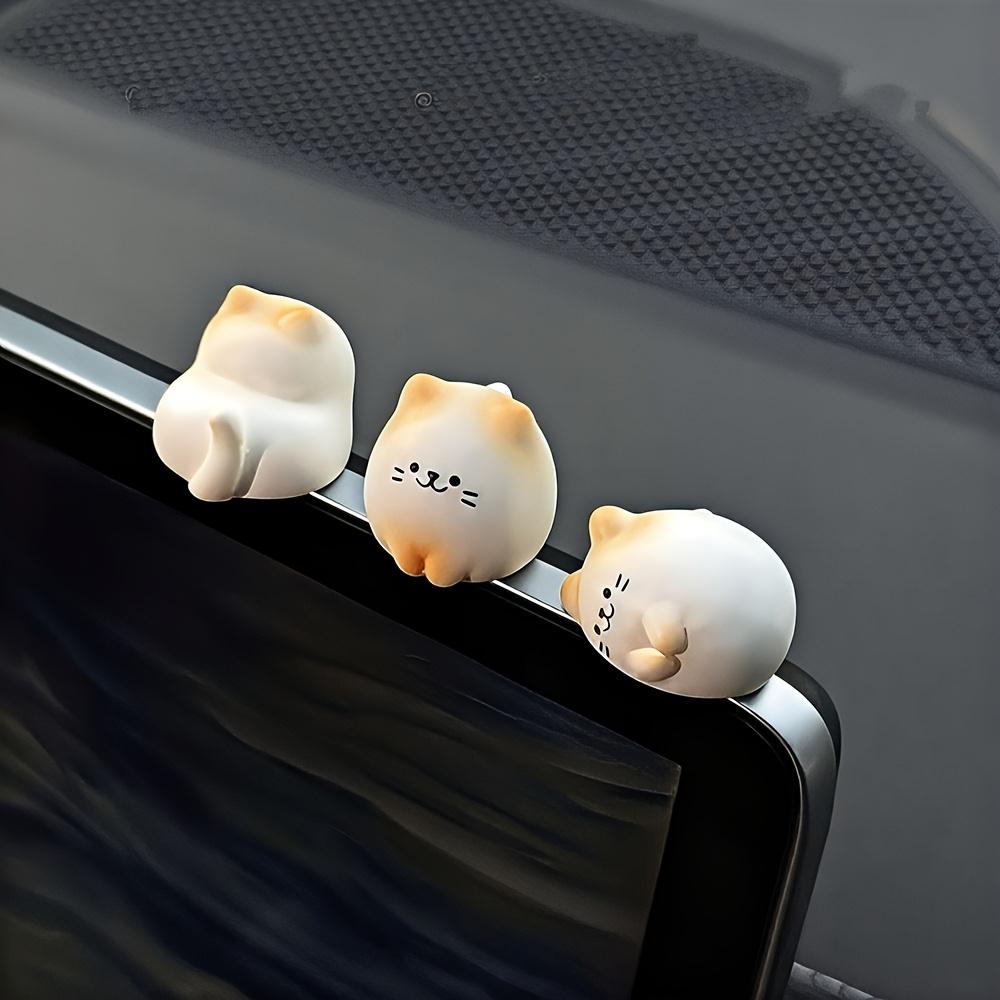 

3pcs Cute Kitten Car Decor, Creative Cartoon Car Dashboard and Center Console Ornaments