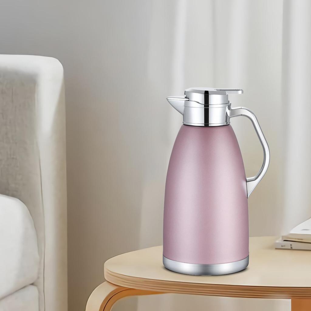 Bollitore Termico Isolato in Acciaio Inossidabile Multifunzionale 2,3L Caffettiera Tisaniera Caraffa Brocca per Caffetteria Cucina Casa Ufficio Tè