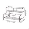Coffee Syrup Display Rack Bottle Organizer, Tabletop 2 Tier Spice Condiment Storage for