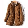 Autumn Winter Women Down Long Jacket Single Breasted Double Sided Puffer Coat