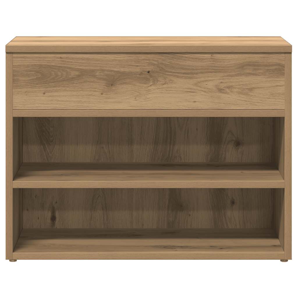 Artisan Oak Shoe Bench 60 x 30 x 45 cm Particleboard