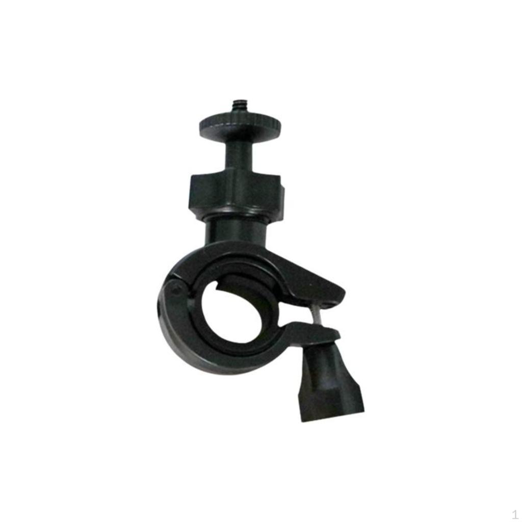 Motorcycle Side Mirror Mount, Alloy Clamp, Universal, Shockproof, Adjustable Black Plastic Bracket