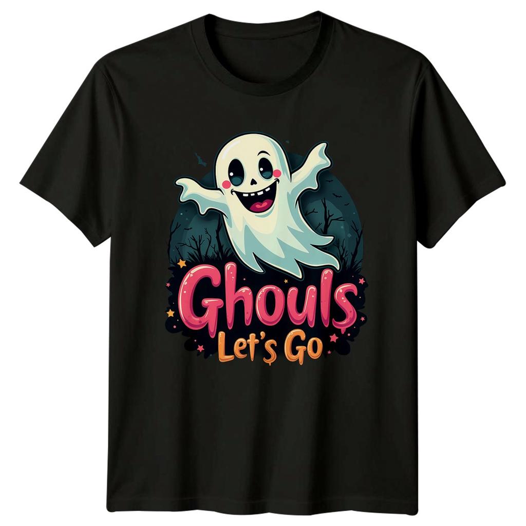 Ghouls Lets Go Halloween Holidays Unisexs TShirt Unisexs Tee Graphic Unisex Top