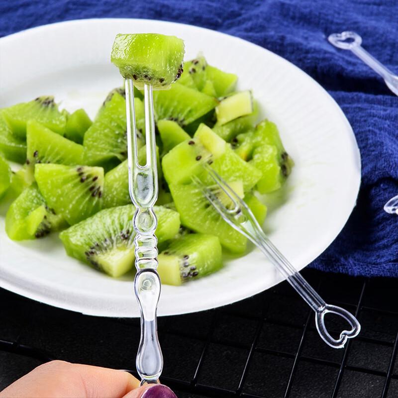 Disposable Transparent Dessert & Fruit Forks