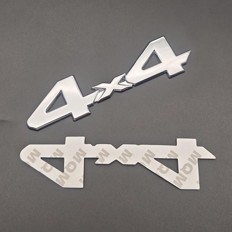 3d Metal Red Chrome Black Logo 4X4 Emblem Letters Decal Car Rear Trunk Badge for Toyota Tundra 4x4 Sticker Adhesive Accessories