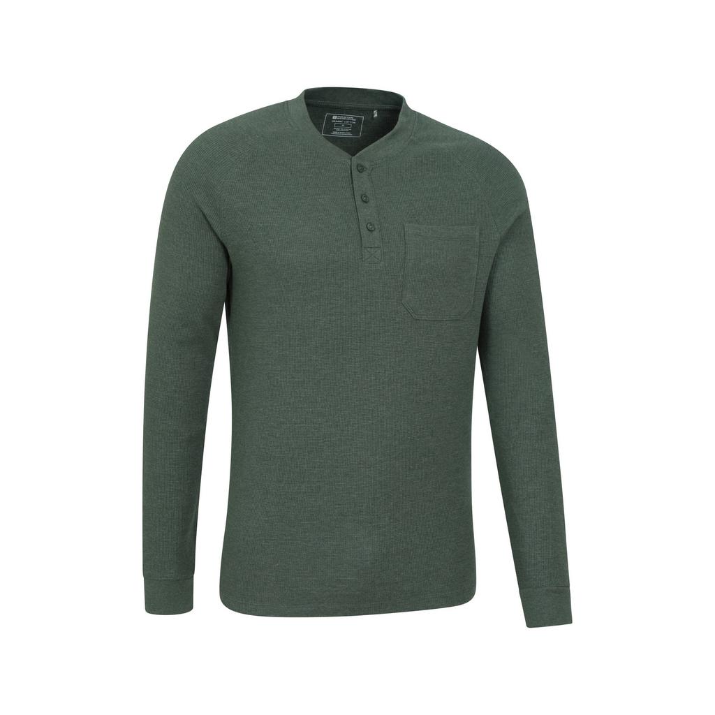Mountain Warehouse Mens Selby Waffle Henley T-Shirt