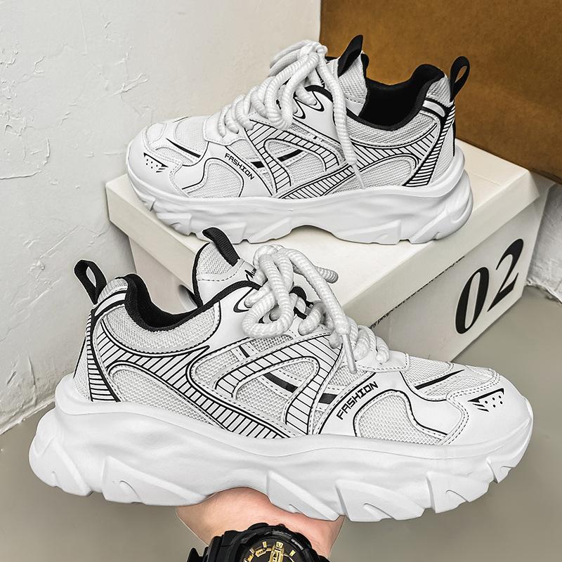 

Men s popular new autumn trendy brand youth mesh casual platform sports shoes 39 білий