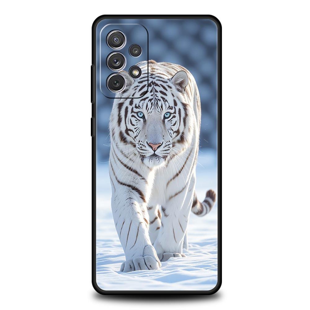 Animal White Tiger Phone Case for Samsung Galaxy A17 A13 A15 A25 A35 A51 A55 A71 A21S A11 A31 A41 A23 A53 A73 5G A03S A05s Cover