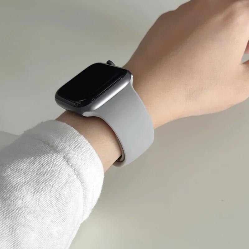 Straps For Watch 10 46 Mm 49mm 44 Mm 45mm 40mm 42mm 41mm 38mm Sport Bracelet iWatch Series 9 8 7 SE Ultra 2 Silicone Band