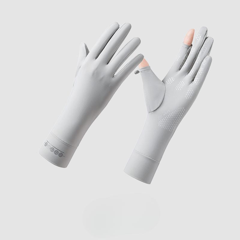 

Sunscreen Gloves for Women Summer UV Proof Outdoor Cycling Tram Anti Slip Touch Screen Medium Length Thin Ice Silk Gloves average size