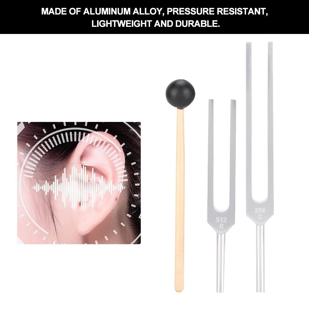 C256HZ C512HZ Stimmgabel Nerventest Aluminiumlegierung Stimmenergiegabel mit Hammer