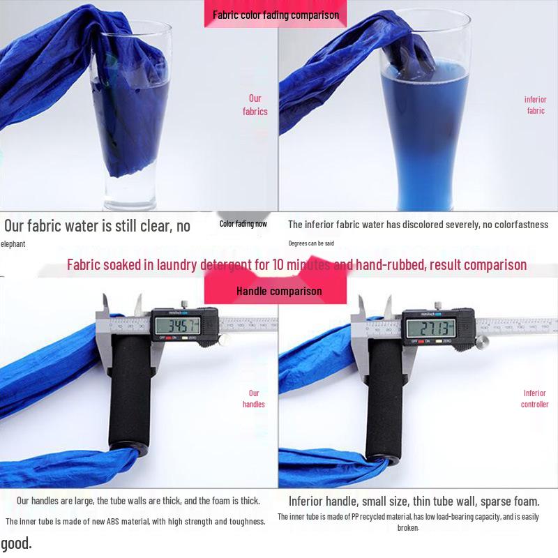 Aerial Yoga Hammock with 6 Handles - Non-Elastic Nylon for Studio Inversion Fitness