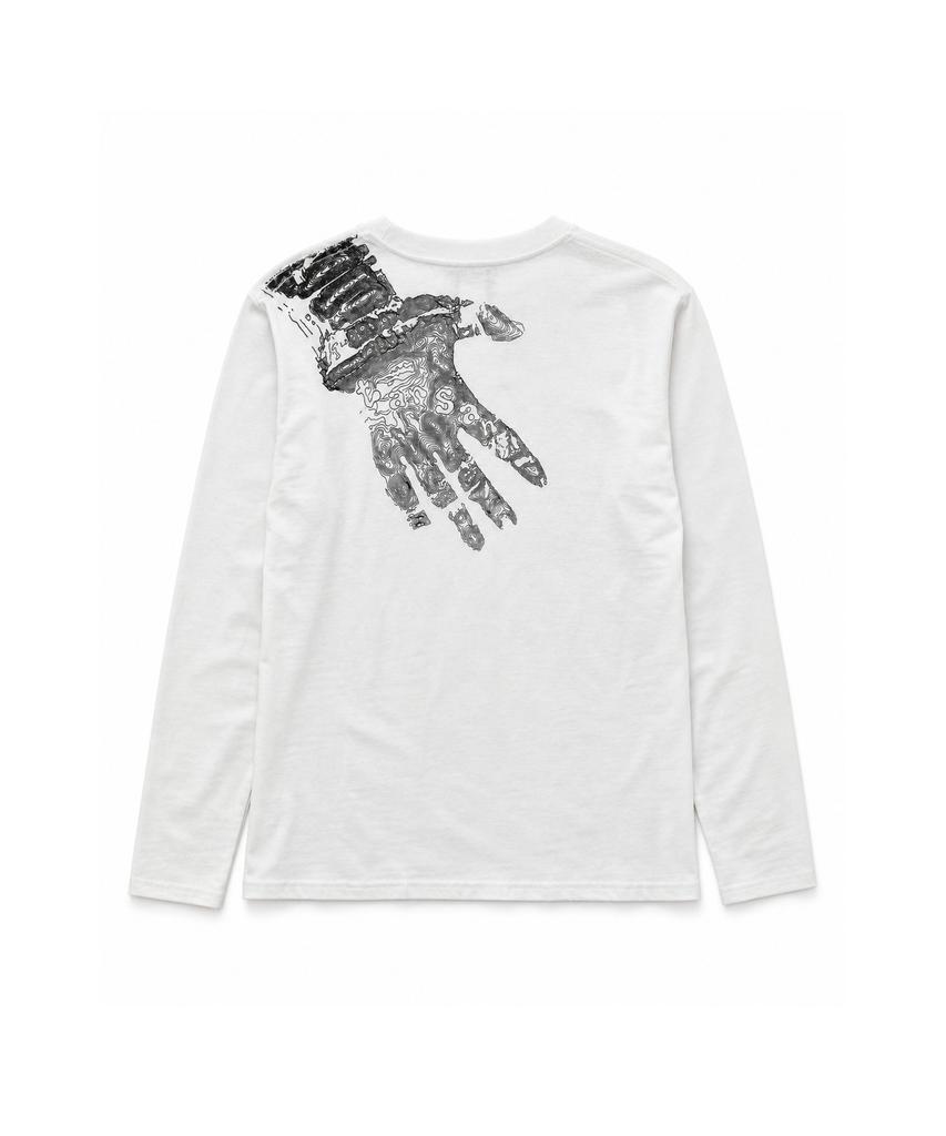 TANSANMAGNESIUM Hand Print Long Sleeve (White/Black)