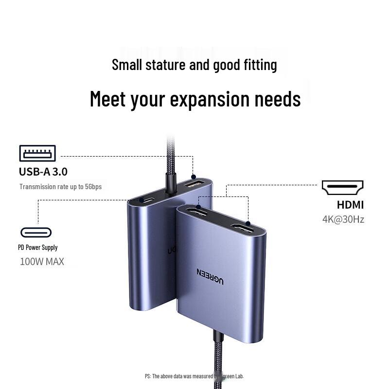 Ugreen Type-C Dual HDMI 4K Triple Display Dock 65145