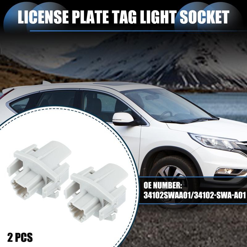X Autohaux Plaka Lambası Soketi, Lamba Konektör Muhafazası No.34102SWAA01/34102-SWA-A01 Honda CR-V Civic Odyssey için