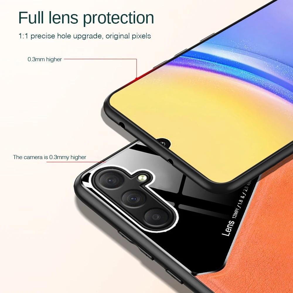 Kožené texturované pouzdro pro Samsung A16 5G A06 A36 A56 A15 A25 A35 A55 s magnetickým držákem do auta Coque Fundas Capa