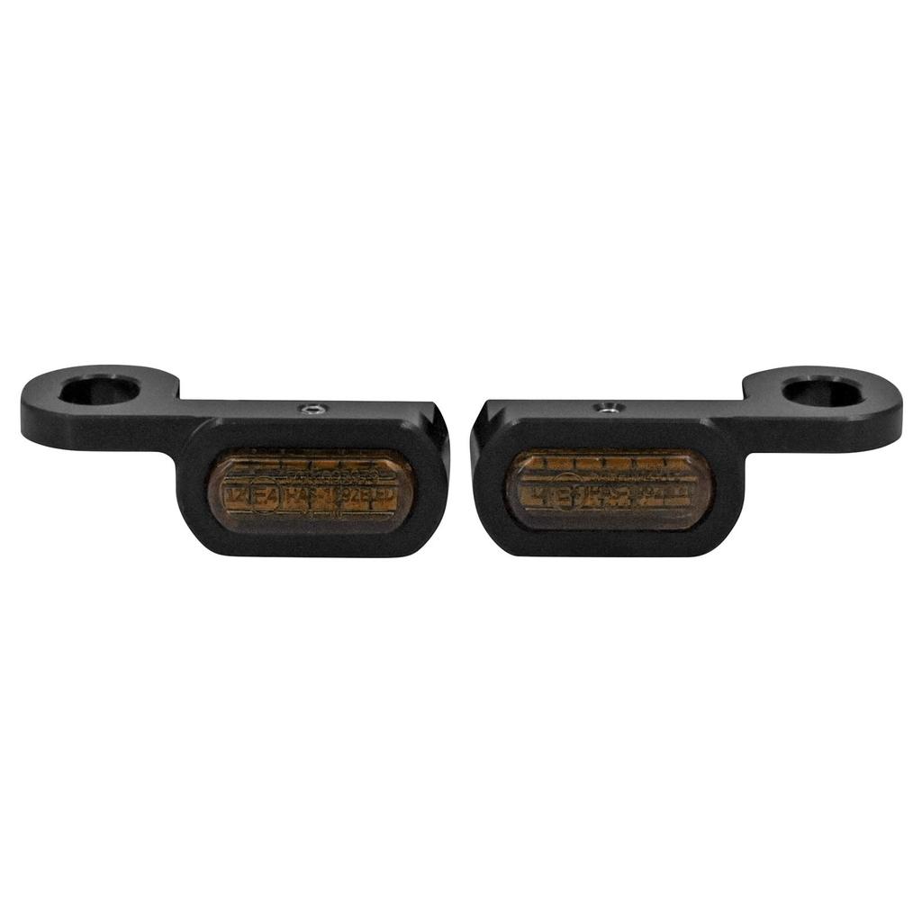 HDBUBALUS Motorcycle 12V LED Turn Signal Indicators for Harley Touring FLHR Softail (Black)