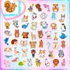 100 Small Size 4cm Cartoon Cute Little Animal Stickers Skateboard Suitcase Graffiti Stickers Award