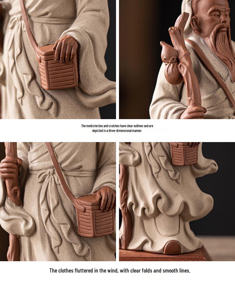 Hua Tuo Ceramic Sculpture: Historical Figure Zen Home Decor